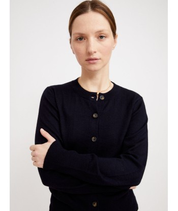 CARDIGAN JULIETTE 100% CACHEMIRE NERO NAVY Venez acheter