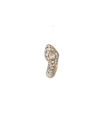 BOUCLE D'OREILLE DROITE BASILIK OR JAUNE ET DIAMANT MARQUISE JUSQU'A -70%! 