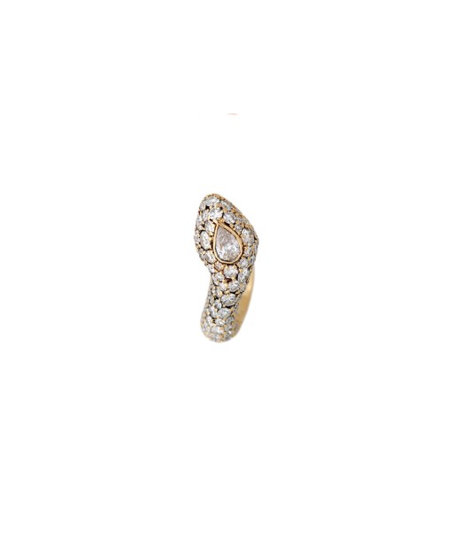 BOUCLE D'OREILLE DROITE BASILIK OR JAUNE ET DIAMANT MARQUISE JUSQU'A -70%! 