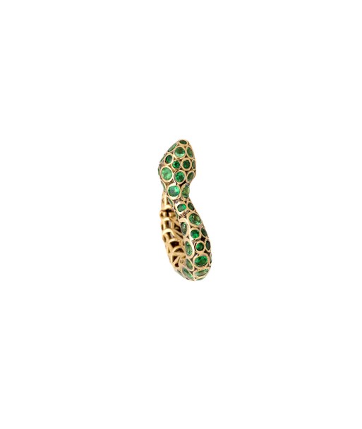 BOUCLE D'OREILLE GAUCHE BASILIK OR JAUNE ET TSAVORITES 50-70% off 