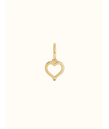 BOUCLE D'OREILLE BABY CHARM HEART OR ET SAPHIR BLEU en ligne des produits 