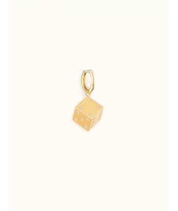 PENDENTIF DADO OR JAUNE ET DIAMANTS 11 MM 50% de réduction en Octobre 2024