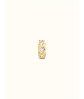 BOUCLE D'OREILLE ECROU SMALL OR JAUNE ET DIAMANTS les ctes