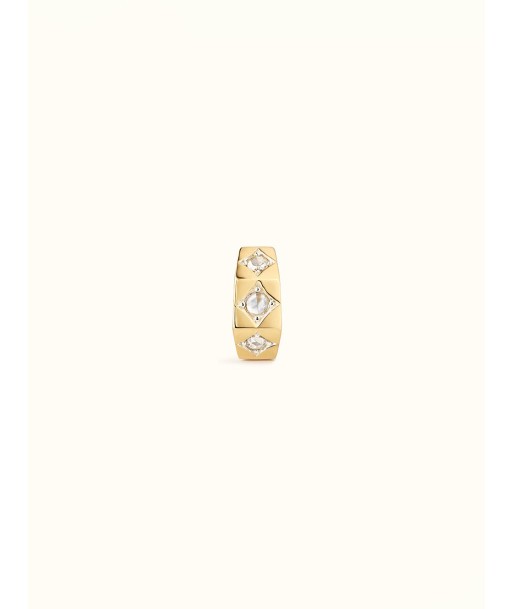 BOUCLE D'OREILLE ECROU SMALL OR JAUNE ET DIAMANTS les ctes