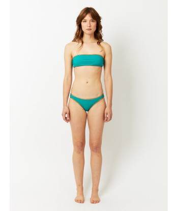 MAILLOT DE BAIN HAMPTON BANDEAU RÉVERSIBLE TURQUOISE & JAUNE le concept de la Pate a emporter 