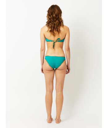 MAILLOT DE BAIN HAMPTON BANDEAU RÉVERSIBLE TURQUOISE & JAUNE le concept de la Pate a emporter 