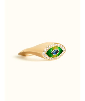 BAGUE EVIL EYE METRIQUE GREEN pas cher 