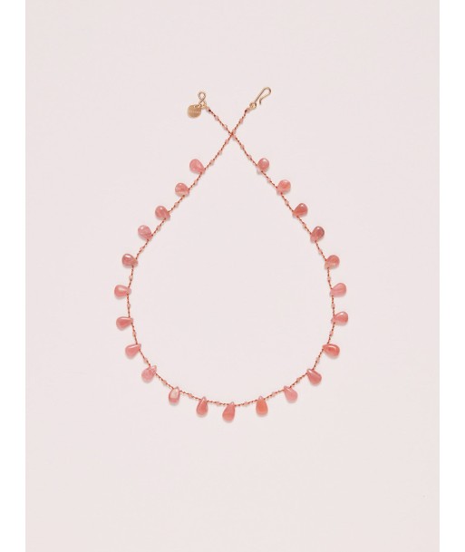 COLLIER CHEREMOYA RHODOCROSITE basket pas cher