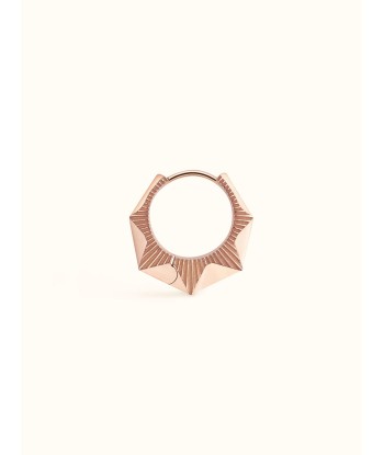 BOUCLE D'OREILLE NYC PETIT MODELE OR ROSE ET DIAMANT le concept de la Pate a emporter 