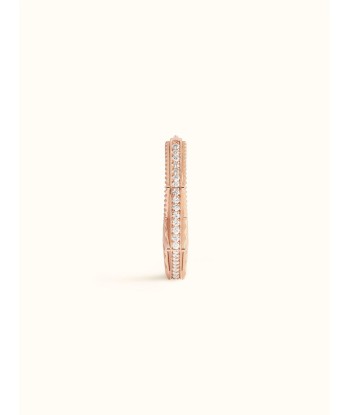 BOUCLE D'OREILLE NYC MOYEN MODELE OR ROSE ET DIAMANT outlet