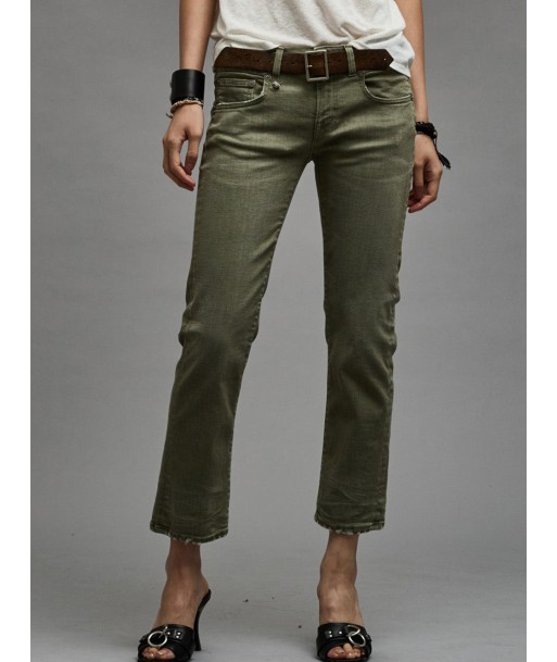 JEAN BOY STRAIGHT OLIVE GREEN STRETCH suggérées chez