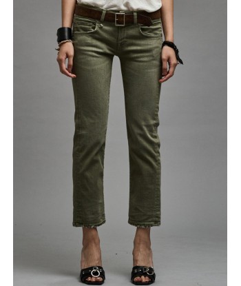 JEAN BOY STRAIGHT OLIVE GREEN STRETCH suggérées chez