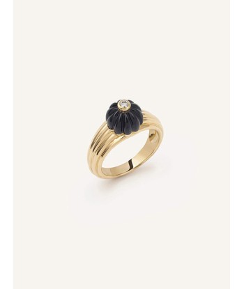 BAGUE GELATO ONYX ET DIAMANT de France