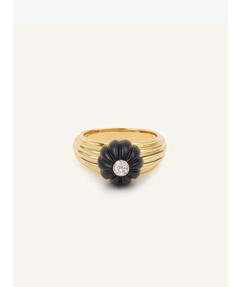 BAGUE GELATO ONYX ET DIAMANT de France