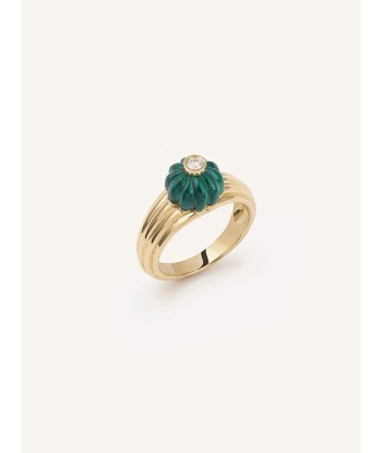 BAGUE GELATO MALACHITE ET DIAMANT basket pas cher