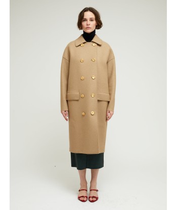 MANTEAU MAC PRESSED WOOL TAN Economisez 