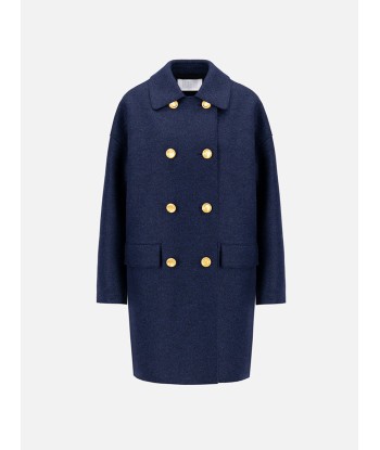 MANTEAU MAC PRESSED WOOL BLUE MOULINE votre