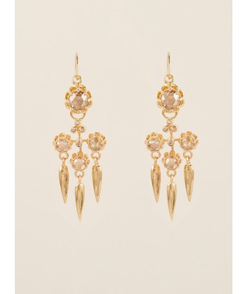 BOUCLES D'OREILLES ARLESIENNES OR ET DIAMANTS Paris Déstockage Promo