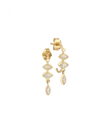 BOUCLES D'OREILLES 3 DIAMANTS MARQUISE Comparez et commandez 