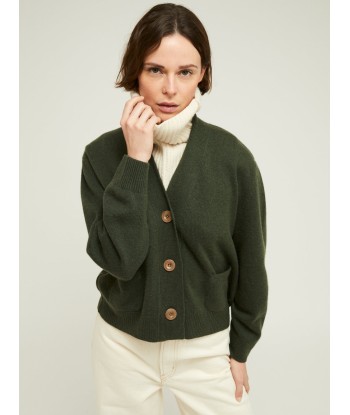 CARDIGAN LOU MILITARY GREEN les muscles