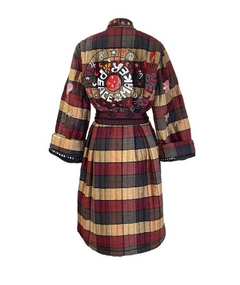 KIMONO LONG MYSTIC HEALER BURGUNDY en stock