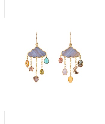 BOUCLES D'OREILLES CLOUD AND RAIN CHAIN DROP de technologie