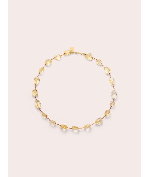 COLLIER HARRISON CITRINE basket pas cher