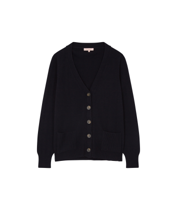 CARDIGAN WILLIAM NERO NAVY soldes