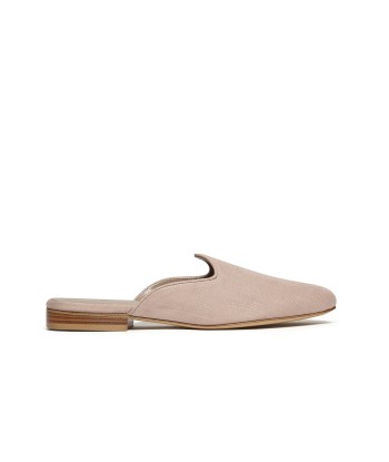 PALE PINK LINE MULES brillant des détails fins