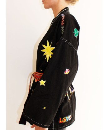 BLACK MEXICAN KIMONO pas cheres