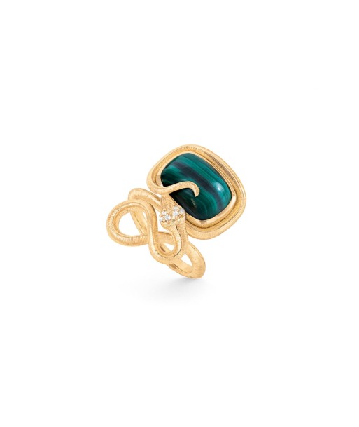 SNAKE RING 18K MALACHITE des créatures d'habitude