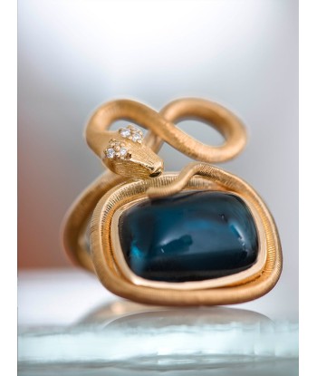 SNAKE RING BLUE TOPAZE en ligne